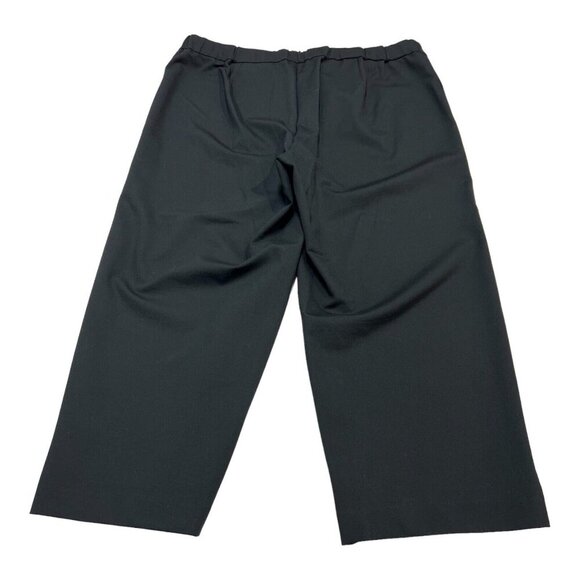J Jill Womens 22  Black‎ Ponte Wide Leg Cropped Pant Trouser Stretch - Picture 2 of 8